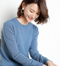 Load image into Gallery viewer, Women’s Sweaters Bottoms Sweater Thin Long-Sleeved O-Neck Wool Sweaters Knit Pullover
