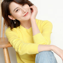 Load image into Gallery viewer, Women’s Sweaters Bottoms Sweater Thin Long-Sleeved O-Neck Wool Sweaters Knit Pullover
