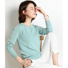 Load image into Gallery viewer, Women’s Sweaters Bottoms Sweater Thin Long-Sleeved O-Neck Wool Sweaters Knit Pullover
