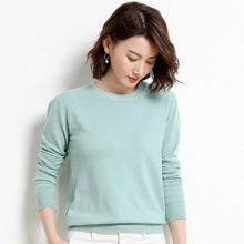 Load image into Gallery viewer, Women’s Sweaters Bottoms Sweater Thin Long-Sleeved O-Neck Wool Sweaters Knit Pullover
