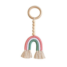 Load image into Gallery viewer, Macrame Rainbow Wall Hanging Decoration Boho Home Decor Party Supplies Baby Shower Dorm Kid Room Wood Bead Tassels Ornaments
