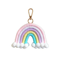Load image into Gallery viewer, Macrame Rainbow Wall Hanging Decoration Boho Home Decor Party Supplies Baby Shower Dorm Kid Room Wood Bead Tassels Ornaments
