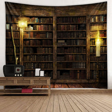 Load image into Gallery viewer, Magic Retro Bookshelf Tapestry Art Wall Hanging Tapestries Bedspread Throw Home Decor
