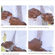 Load image into Gallery viewer, Magnetic Invisible Tie Clip Automatically Fixed Stainless Steel Metal Shirt Tie Clips Creative Jewelry for Men Accessories Gifts
