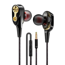 Load image into Gallery viewer, 3.5mm in-Ear Earphones Super Bass Dual Drive Headset Earbuds Earphone With Mic Universal For Smart Phone
