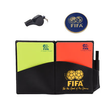 Load image into Gallery viewer, Soccer referee cards with pencel book coins set Toss unit Football whistles loudly Fair Play match referee equipment
