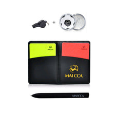 Load image into Gallery viewer, Soccer referee cards with pencel book coins set Toss unit Football whistles loudly Fair Play match referee equipment
