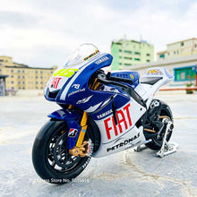 Load image into Gallery viewer, 1:10 YAMAHA GP2009 MOTO No. 46 Champion car Racing  Original factory authorized simulation alloy motorcycle model toy car
