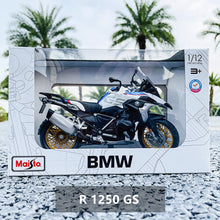 Load image into Gallery viewer, 1:12 BMW R 1250 GS With base alloy off-road motorcycle genuine authorized die-casting model toy car collection gift
