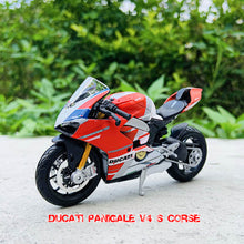 Load image into Gallery viewer, 1:18 The New Ducati Super Naked V4 S red original authorized simulation alloy motorcycle model toy car gift collection
