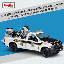 Load image into Gallery viewer, 1:24 1948 Ford F-1 pickup truck + motorcycle die-casting simulation alloy car model crafts decorative collection of toy t

