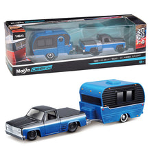 Load image into Gallery viewer, 1:64 2010 RAPTOR /2017 FORD GT HERITAGE Die casting manufacturing trailer model simulation model alloy car collection
