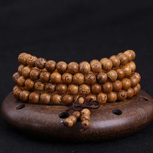 Load image into Gallery viewer, Mala Prayer Bracelet 108 Wooden Beads Latest Wenge Tibetan Buddhist Buddha Bracelet Rosary Wood pulsera hombre Men Women Yoga

