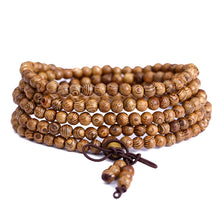 Load image into Gallery viewer, Mala Prayer Bracelet 108 Wooden Beads Latest Wenge Tibetan Buddhist Buddha Bracelet Rosary Wood pulsera hombre Men Women Yoga
