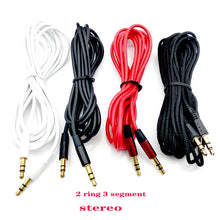 Load image into Gallery viewer, Male to male 3.5mm audio aux cable 1m 35 jack to 3 . 5 mm jack Car aux cable for iPhone headphone beats speaker aux cord MP3/4
