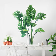 Load image into Gallery viewer, Mamalook Large Tropical Green Plant Leaves Wall Stickers Home Room Decor Palm Decal PVC Murals
