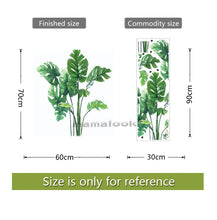 Load image into Gallery viewer, Mamalook Large Tropical Green Plant Leaves Wall Stickers Home Room Decor Palm Decal PVC Murals
