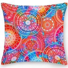 Load image into Gallery viewer, Polyester Pillow Case Square Cushion Cover Throw Pillow Double Sides Ethnic Flower Bohemian Office Sofa Pillows Home Decoration
