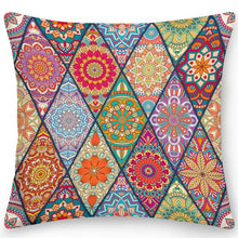 Load image into Gallery viewer, Polyester Pillow Case Square Cushion Cover Throw Pillow Double Sides Ethnic Flower Bohemian Office Sofa Pillows Home Decoration
