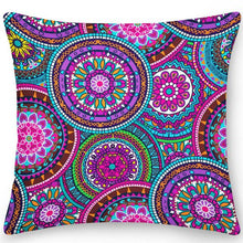 Load image into Gallery viewer, Polyester Pillow Case Square Cushion Cover Throw Pillow Double Sides Ethnic Flower Bohemian Office Sofa Pillows Home Decoration
