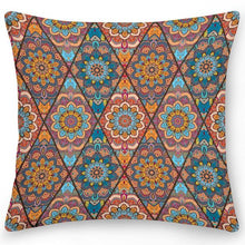 Load image into Gallery viewer, Polyester Pillow Case Square Cushion Cover Throw Pillow Double Sides Ethnic Flower Bohemian Office Sofa Pillows Home Decoration
