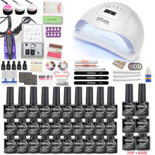 Load image into Gallery viewer, Manicure Set Gel Nail Polish Set With UV Nail Lamp And Nail Drill Machine For Gel Nail Set 40/30/20/10 Color Nail Polish Kit
