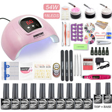 Load image into Gallery viewer, Manicure Set Gel Nail Polish Set With UV Nail Lamp And Nail Drill Machine For Gel Nail Set 40/30/20/10 Color Nail Polish Kit
