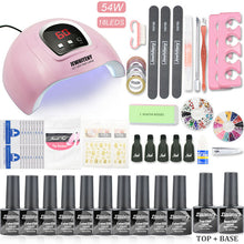 Load image into Gallery viewer, Manicure Set Gel Nail Polish Set With UV Nail Lamp And Nail Drill Machine For Gel Nail Set 40/30/20/10 Color Nail Polish Kit

