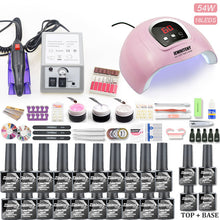 Load image into Gallery viewer, Manicure Set Gel Nail Polish Set With UV Nail Lamp And Nail Drill Machine For Gel Nail Set 40/30/20/10 Color Nail Polish Kit
