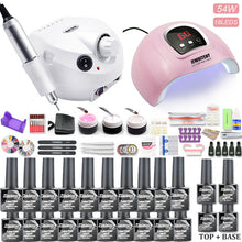 Load image into Gallery viewer, Manicure Set Gel Nail Polish Set With UV Nail Lamp And Nail Drill Machine For Gel Nail Set 40/30/20/10 Color Nail Polish Kit
