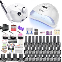 Load image into Gallery viewer, Manicure Set Gel Nail Polish Set With UV Nail Lamp And Nail Drill Machine For Gel Nail Set 40/30/20/10 Color Nail Polish Kit
