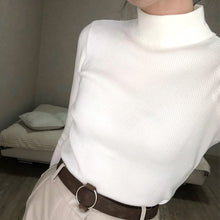 Load image into Gallery viewer, Marwin New-coming Autumn Winter Top Pull Femme Turtleneck Pullovers Sweaters Long Sleeve Slim Oversize Korean Women's Sweater
