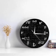 Load image into Gallery viewer, Math Mathematics Clock Graduation Gift Gifts For Kids Math Formulas Icons   Classroom Decor Gift For Teacher
