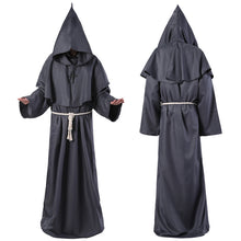 Load image into Gallery viewer, Medieval Halloween Christian Friar Priest Robes Witch Wizard Cloak Cape Party Death Ghost Vampire Devil Demon Cosplay Costumes
