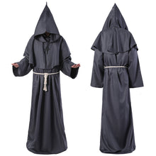 Load image into Gallery viewer, Medieval Halloween Christian Friar Priest Robes Witch Wizard Cloak Cape Party Death Ghost Vampire Devil Demon Cosplay Costumes
