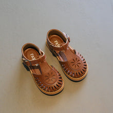 Load image into Gallery viewer, Girl T-Strap Shoes Hollow Out British Style Soft Classic Kids Mary Janes 22-36 Infant Round Toe Flat Summer Kids Sandals

