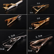 Load image into Gallery viewer, Men Alloy Metal Gold Color Tie Clips Clasp Cufflinks Steamship Dolphin Airplane Tie Bar Wedding Party Jewelry Pin
