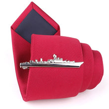 Load image into Gallery viewer, Men Alloy Metal Gold Color Tie Clips Clasp Cufflinks Steamship Dolphin Airplane Tie Bar Wedding Party Jewelry Pin
