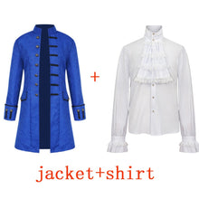 Load image into Gallery viewer, Men Steampunk Trench Coat / Shirt  Vintage Prince Overcoat Medieval Renaissance Jacket Victorian Edwardian Cosplay Costume
