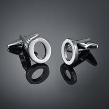 Load image into Gallery viewer, Men's French Shirt Cuff Links Male Cuff Links for Men Gift for Men 26 Letters A-Z High Quality Brass Silver Color Cufflinks
