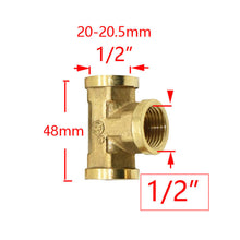 Load image into Gallery viewer, Brass 1/4“ 1/2 3/4 1inch Male Female Thread Connector Elbow Tee Cross Water Splitter Repair Copper Fittings Reducing Connector 1pcs
