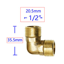Load image into Gallery viewer, Brass 1/4“ 1/2 3/4 1inch Male Female Thread Connector Elbow Tee Cross Water Splitter Repair Copper Fittings Reducing Connector 1pcs

