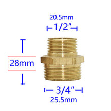 Load image into Gallery viewer, Brass 1/4“ 1/2 3/4 1inch Male Female Thread Connector Elbow Tee Cross Water Splitter Repair Copper Fittings Reducing Connector 1pcs
