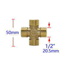 Load image into Gallery viewer, Brass 1/4“ 1/2 3/4 1inch Male Female Thread Connector Elbow Tee Cross Water Splitter Repair Copper Fittings Reducing Connector 1pcs
