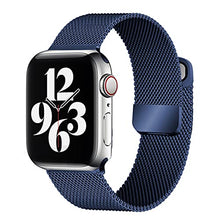 Load image into Gallery viewer, Milanese loop band for Apple watch 7 654 SE 44mm 40mm Metal stainless steel magnetic double section strap for iwatch 3 42mm 38mm
