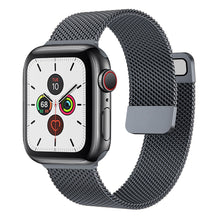 Load image into Gallery viewer, Milanese loop band for Apple watch 7 654 SE 44mm 40mm Metal stainless steel magnetic double section strap for iwatch 3 42mm 38mm
