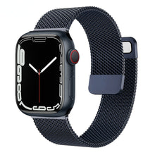 Load image into Gallery viewer, Milanese loop band for Apple watch 7 654 SE 44mm 40mm Metal stainless steel magnetic double section strap for iwatch 3 42mm 38mm
