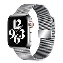 Load image into Gallery viewer, Milanese loop band for Apple watch 7 654 SE 44mm 40mm Metal stainless steel magnetic double section strap for iwatch 3 42mm 38mm
