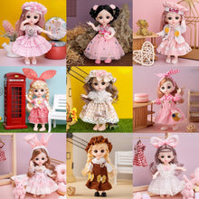 Load image into Gallery viewer, Mini 16cm BJd Doll 13 Movable Joint Girl Doll 3D Big Eyes 1/12 Fashion Princess Doll DIY Dress Up Toy Doll With Clothes Gift
