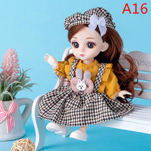 Load image into Gallery viewer, Mini 16cm BJd Doll 13 Movable Joint Girl Doll 3D Big Eyes 1/12 Fashion Princess Doll DIY Dress Up Toy Doll With Clothes Gift
